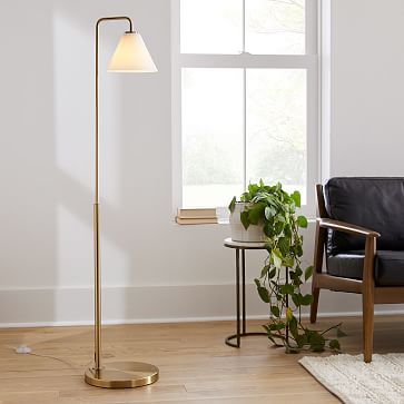 Sculptural Glass Cone Floor Lamp — view 1